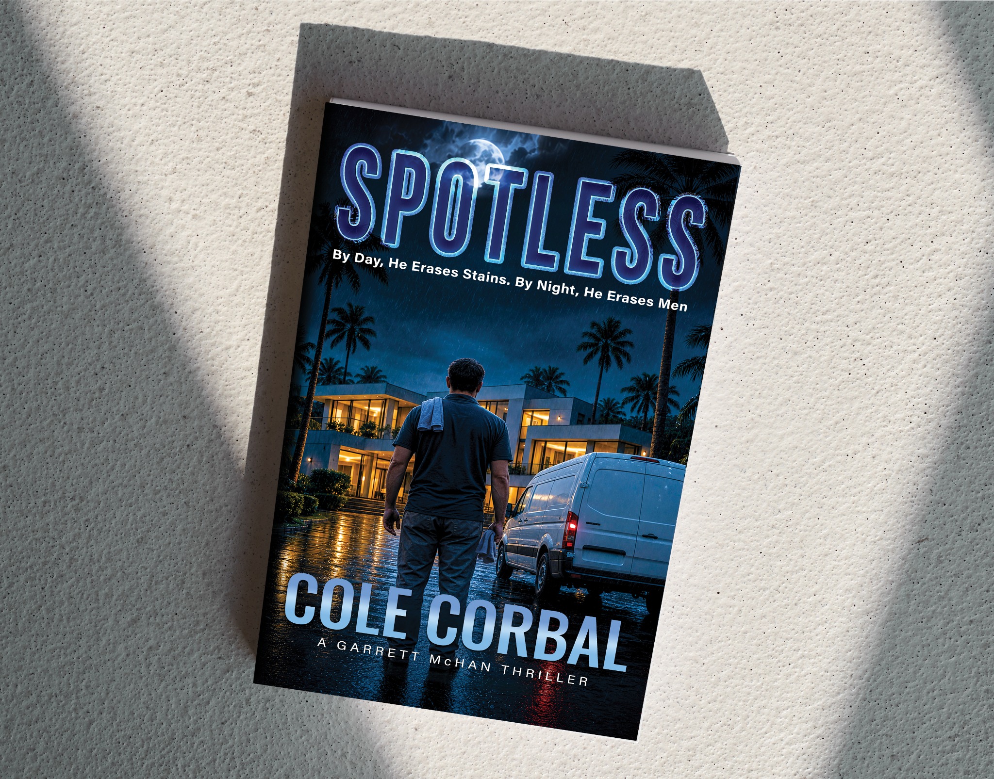 Spotless by Cole Corbal on a textured light surface